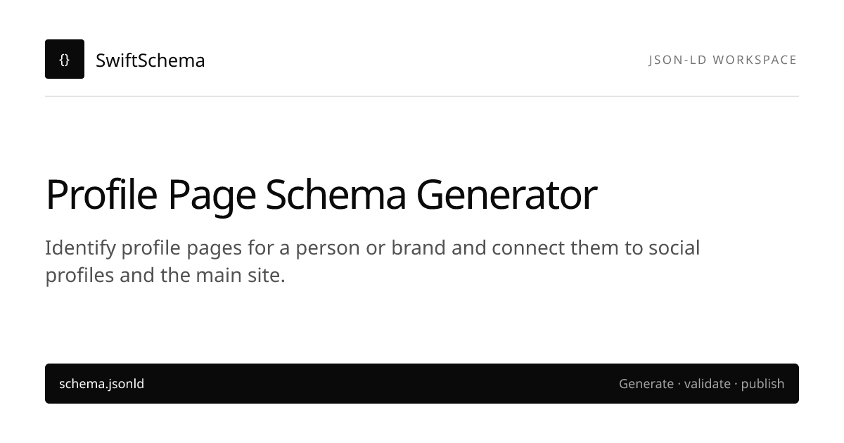 Free Profile Page Schema Generator | JSON-LD for Google search-ready ...